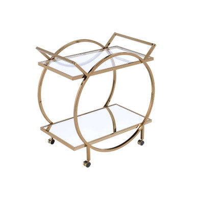 ACME 98295 Traverse Serving Cart, Champagne & Mirrored ACME Furniture
