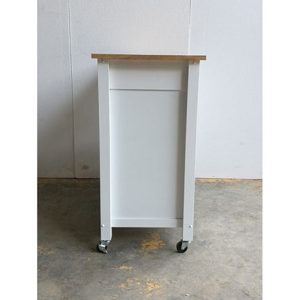 ACME 98315 Ottawa Kitchen Cart, Natural & White
