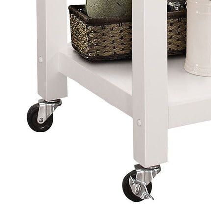 ACME 98320 Ottawa Kitchen Cart, Black & White