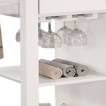 ACME 98320 Ottawa Kitchen Cart, Black & White