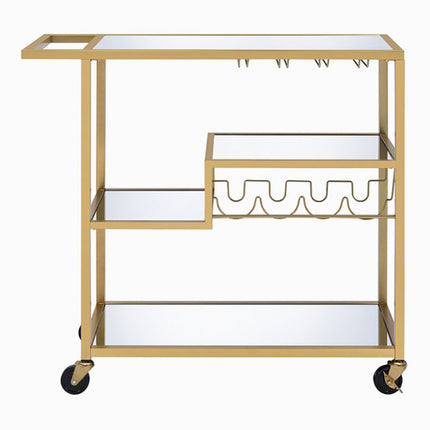 ACME 98354 Adamsen Serving Cart, Champagne & Mirror