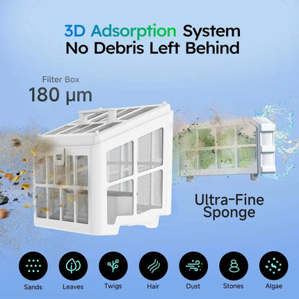 WYBOT S2 Solar with Solar-Powered Charging Dock Robotic Pool Cleaner WYBOT