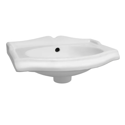 Whitehaus Isabella Collection Small Rectangular Wall Mount Basin With Integrated Oval Bowl - AR035-C Whitehaus