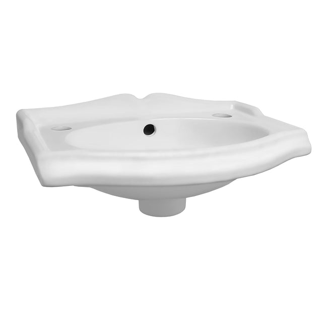Whitehaus Isabella Collection Small Rectangular Wall Mount Basin With Integrated Oval Bowl - AR035T-C Whitehaus