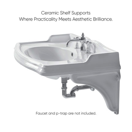 Whitehaus Isabella Collection 40" Rectangular Wall Mount Basin With Integrated Oval Bowl - AR874-MNSLEN-3H Whitehaus