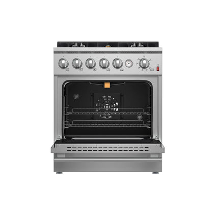 FORNO Giovanni 30-inch Gas Range Stainless Steel, 5 Burners 67,000 BTU, 4.32 cu.ft. Convection Oven FORNO