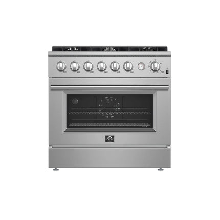 Marco 36-Inch Gas Range Stainless Steel, 6 Burners 67,000 BTU, 5.36 cu.ft. Convection Oven FORNO