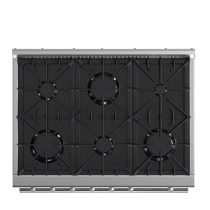 Marco 36-Inch Gas Range Stainless Steel, 6 Burners 67,000 BTU, 5.36 cu.ft. Convection Oven FORNO