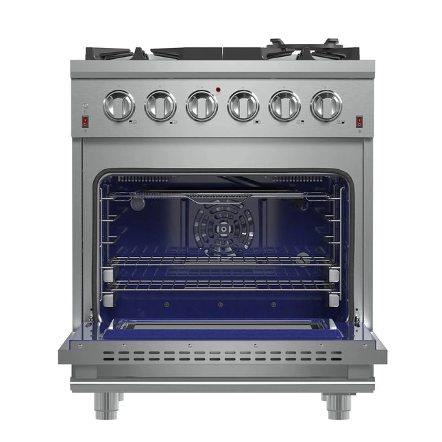 Forno Massimo 30-Inch Freestanding Gas Range, 5 Burners, True Convection Oven FORNO
