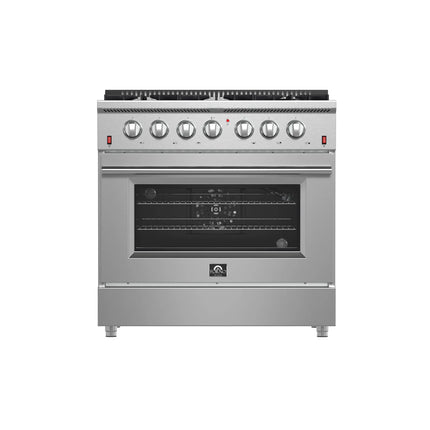 Forno Galiano 36-Inch Freestanding Gas Range, Stainless Steel, 6 Burners, Energy Efficient FORNO