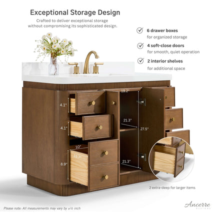 Aston 48" Bath Vanity Set Ancerre Designs