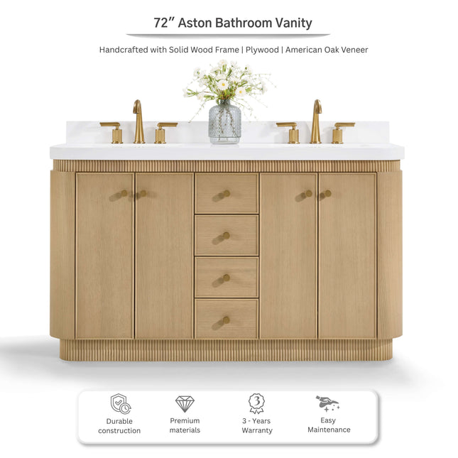 Aston 72" Bath Vanity Set Ancerre Designs