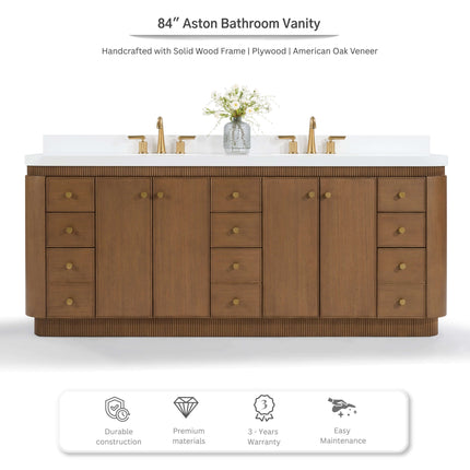 Aston 84" Bath Vanity Set Ancerre Designs