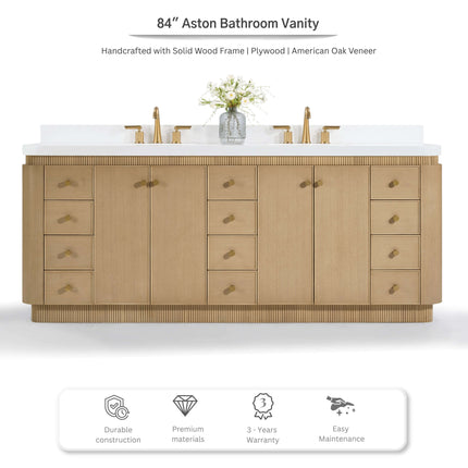 Aston 84" Bath Vanity Set Ancerre Designs