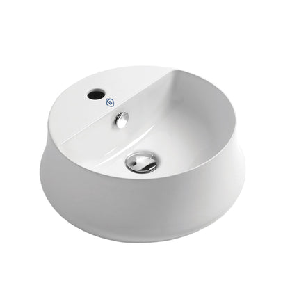 Whitehaus Britannia Round Above Mount Basin With Single Faucet Hole Drill - B-SH03 Whitehaus