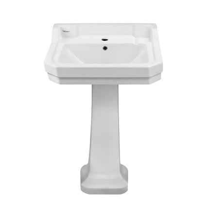 Whitehaus Isabella Collection Traditional Pedestal With Integrated Large Rectangular Bowl - B112M-P Whitehaus