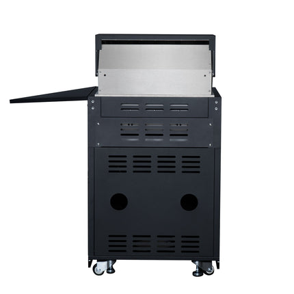 Forno All’Aperto 99,600 BTU Outdoor Kitchen, 5 Burners, Infrared Burners, Side Burner, Black Sintered Stone Countertops, Gas Pizza Oven, Sink Module, Bar & Beverage Center FORNO