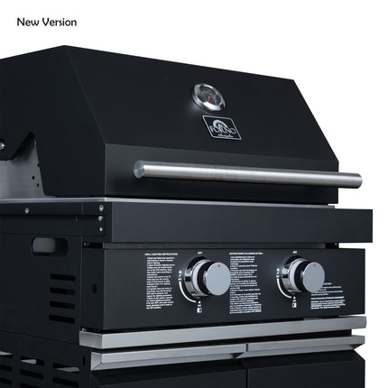 Forno All’Aperto 99,600 BTU Outdoor Kitchen, 5 Burners, Infrared Burners, Side Burner, Black Sintered Stone Countertops, Gas Pizza Oven, Sink Module, Bar & Beverage Center FORNO