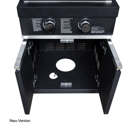Forno All’Aperto 99,600 BTU Outdoor Kitchen, 5 Burners, Infrared Burners, Side Burner, Black Sintered Stone Countertops, Gas Pizza Oven, Sink Module, Bar & Beverage Center FORNO