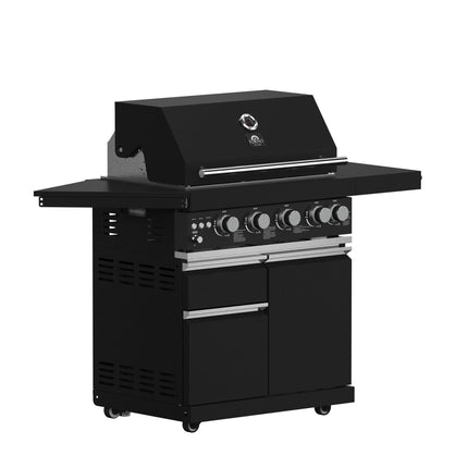 Forno All’Aperto 62,600 BTU BBQ, 3 Stainless Steel Burners, Infrared Burners, Sink Module, Black Sintered Stone Countertops, Bar and Beverage Center FORNO
