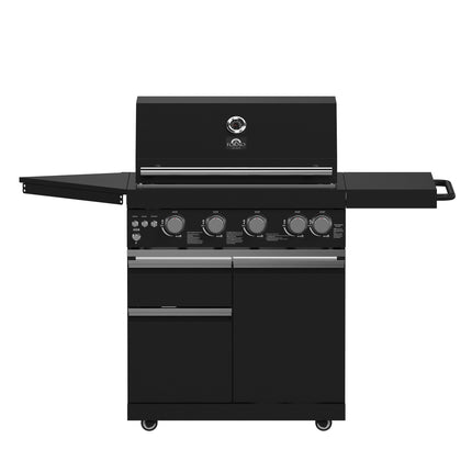 Forno All’Aperto 62,600 BTU BBQ, 3 Stainless Steel Burners, Infrared Burners, Sink Module, Black Sintered Stone Countertops, Bar and Beverage Center FORNO