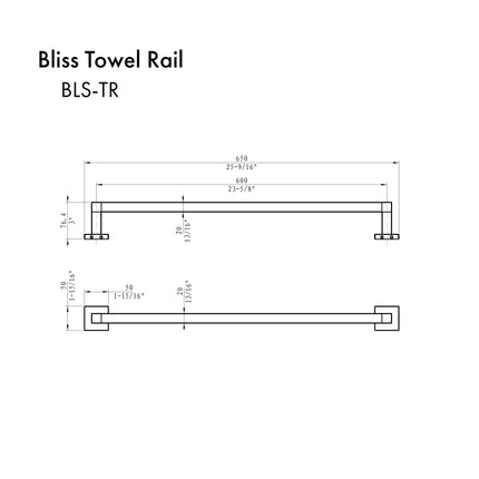 ZLINE Bliss Towel Rail in Chrome (BLS-TR-CH)