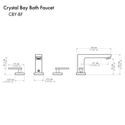 ZLINE Crystal Bay Bath Faucet in Chrome (CBY-BF-CH)