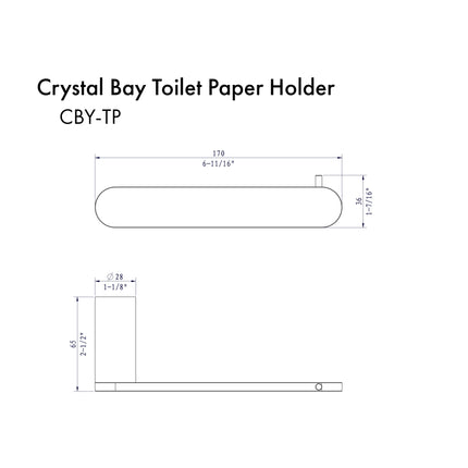 ZLINE Crystal Bay Toilet Paper Holder in Polished Gold (CBY-TP-PG)