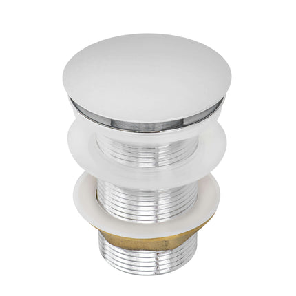 Ruvati Umbrella Style Push Pop-up Drain for Bathroom Sinks without Overflow - Chrome Finish - RVA5102CH Ruvati