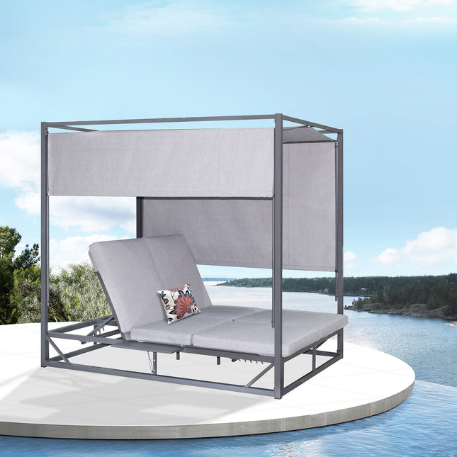 Deko Living Outdoor Gray Rectangular Patio Daybed - COP30504DGRY Deko Living