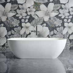 Cascade 59” Freestanding Solid Surface Bathtub Ancerre Designs