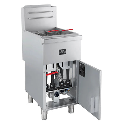 Forno Commerciale Natural Gas Deep Fryer, 4 Burners 120,000 BTU, 50 lbs Oil Capacity FORNO