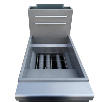 Forno Commerciale Natural Gas Deep Fryer, 3 Burners 90,000 BTU, 40 lbs, Millivolt Control FORNO
