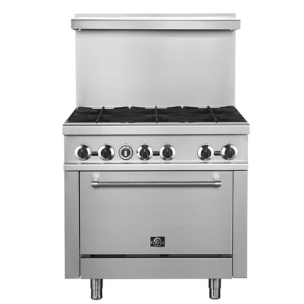 Forno Commerciale 36 Inch Gas Range with 6 Burners FORNO