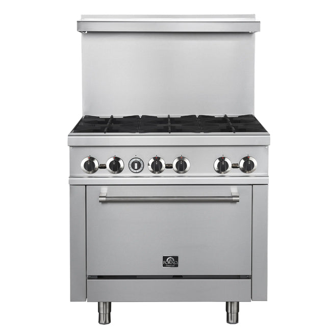 Forno Commerciale 36 Inch Gas Range with 6 Burners FORNO