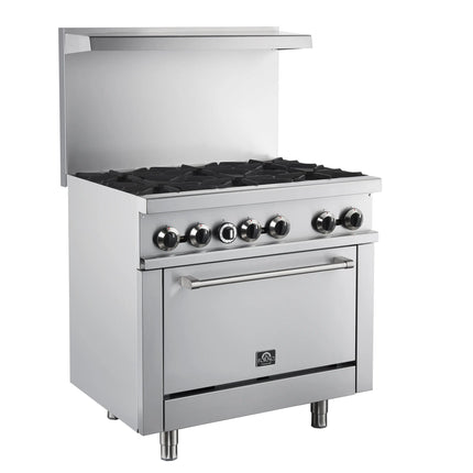 Forno Commerciale 36 Inch Gas Range with 6 Burners FORNO