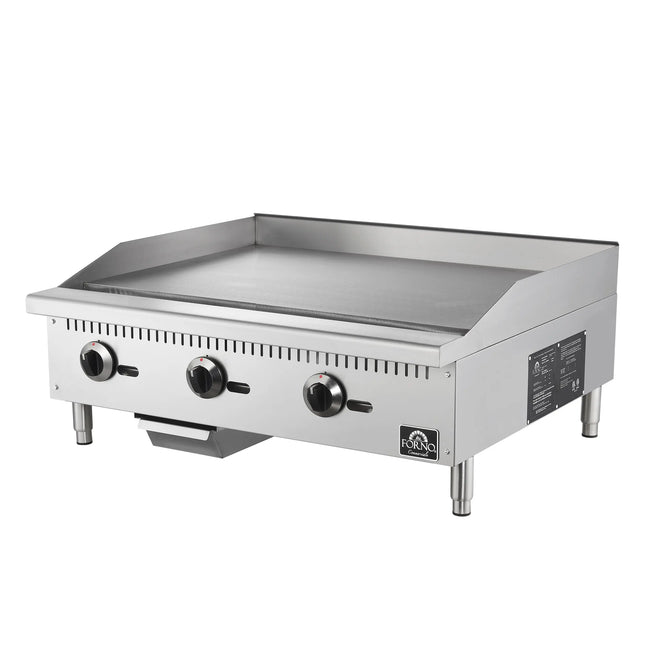Forno Commerciale 36 Inch Gas Griddle, 3 Burners FORNO