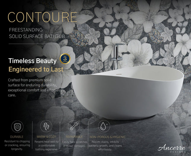 Contoure Freestanding Solid Surface Bathtub Ancerre Designs