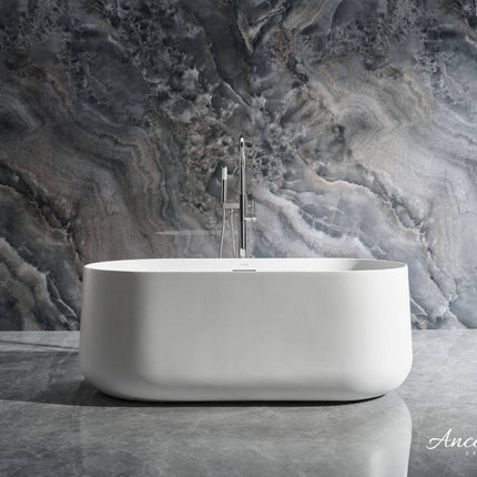 Cossue 61" Freestanding Acrylic Bathtub in White Ancerre Designs