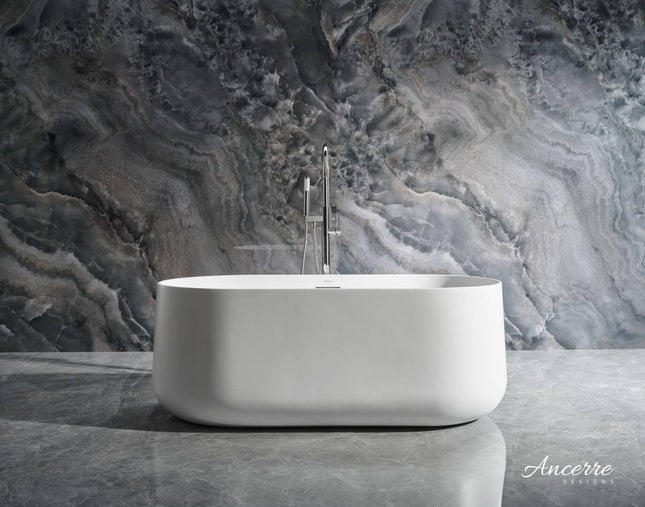 Cossue 61" Freestanding Acrylic Bathtub in White Ancerre Designs
