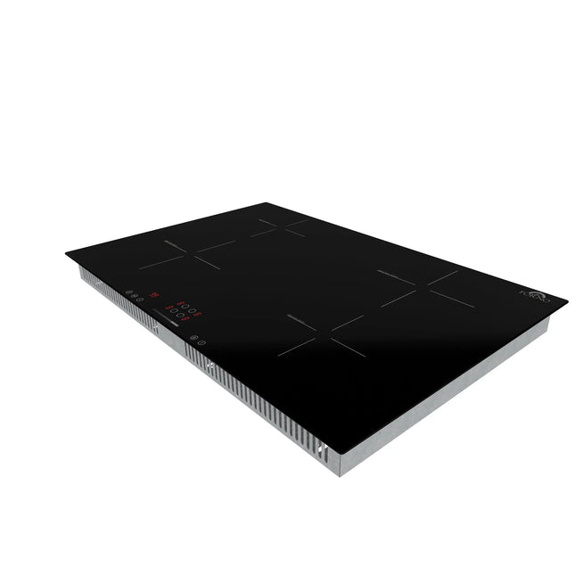 Forno Parco 30-Inch Induction Cooktop, 4 Zones, 7,200W Total Power, Touch Control, 9 Power Levels, Booster Function FORNO
