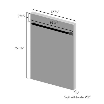 ZLINE 18 in. Dishwasher Panel in Stainless Steel with Traditional Handle (DP-304-H-18)