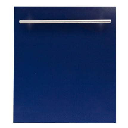 ZLINE 24" Dishwasher Panel in Blue Gloss with Modern Handle (DP-BG-H-24)