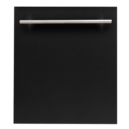 ZLINE 24" Dishwasher Panel in Black Matte with Modern Handle (DP-BLM-H-24)