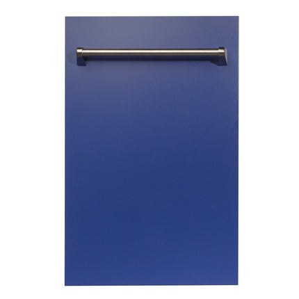 ZLINE 18 in. Dishwasher Panel in Blue Matte with Traditional Handle (DP-BM-18)