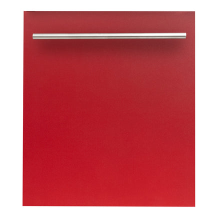 ZLINE 24" Dishwasher Panel in Red Matte with Modern Handle (DP-RM-H-24)