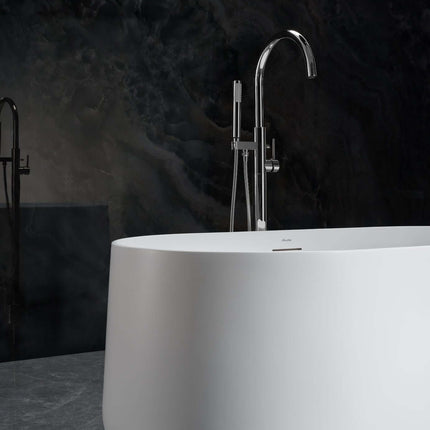 Cossue 61" Freestanding Acrylic Bathtub in White Ancerre Designs