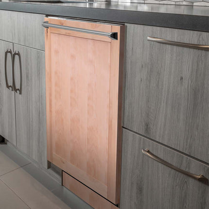 ZLINE 24 in. Top Control Dishwasher with Unfinished Wooden Panel and Traditional Style Handle, 52dBa (DW-UF-H-24)