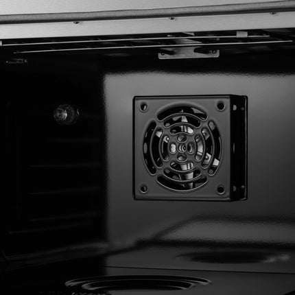 Valente 48" Dual Fuel Range in Black, 8 Sealed Burners, 94 000 BTU Cooktop Output, 6.7 Cu.Ft. Double Oven, Telescopic Racks FORNO