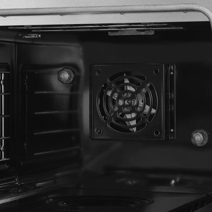 Valente 48" Dual Fuel Range in Black, 8 Sealed Burners, 94 000 BTU Cooktop Output, 6.7 Cu.Ft. Double Oven, Telescopic Racks FORNO